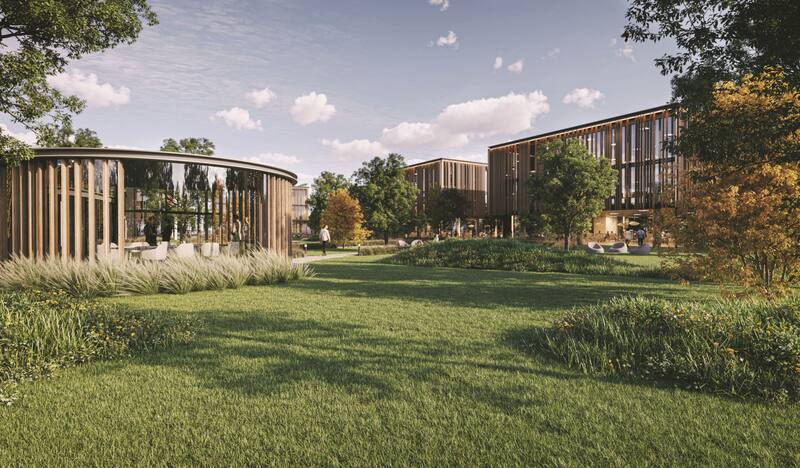 Vista general del exterior de WA Diamond, el proyecto usos mixtos de Grupo Day en Salta