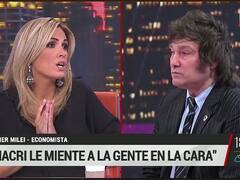 Milei hizo enojar a Canosa y le pegó a Mauricio Macri: "Es un delincuente"
