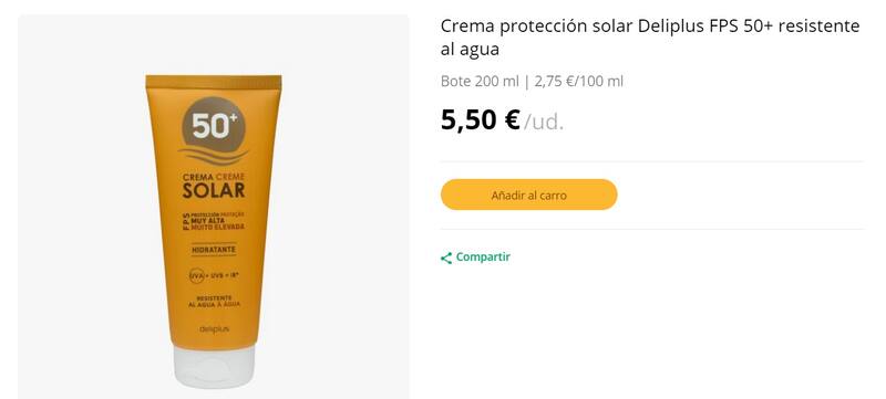 Mercadona: el bote de 200 mililitros es otra buena alternativa para esta temporada. (Foto: www.mercadona.es).