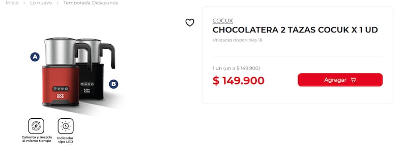 Gracias a su jarra removible de acero inoxidable, su manejo y limpieza se hacen más cómodos y sencillos.