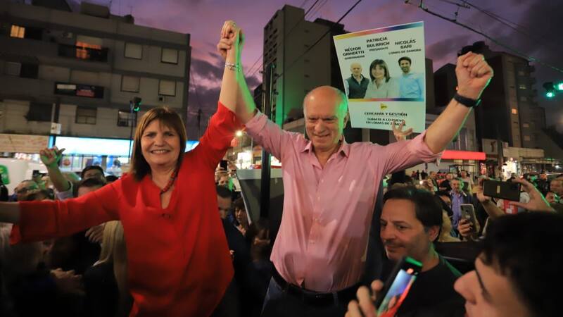 Grindetti con Bullrich en Lomas de Zamora: "La doctrina Baradel le hizo mucho daño a la educación en la Provincia"