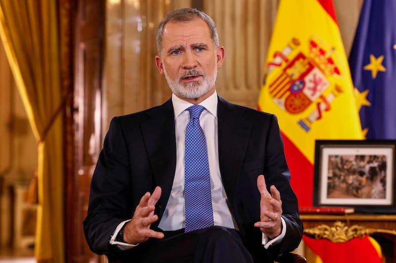 Preocupación en la Corona Española por la aparición de videos del rey Felipe VI hechos con IA(Fuente: EFE)
