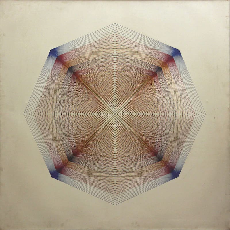 Obra de Ary Brizzi, considerado uno de los geométricos más cotizados.