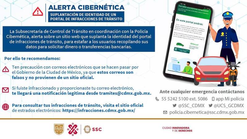 Advertencia para evitar fraudes y estafas. Fuente: Gobierno de la Ciudad de México.