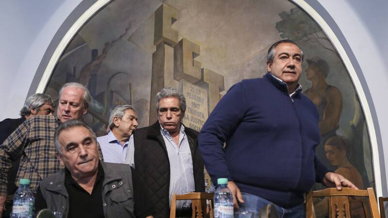 Daer, Schmid y Acuña, ayer, tras la conferencia de prensa en la CGT