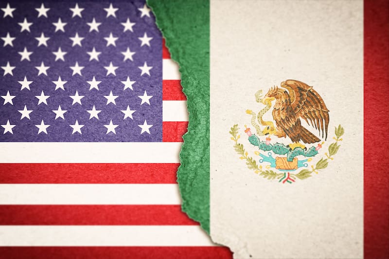Relaciones a la cuerda floja: el regreso de Trump y el futuro de la frontera México-Estados Unidos. Fuente: Shutterstock.