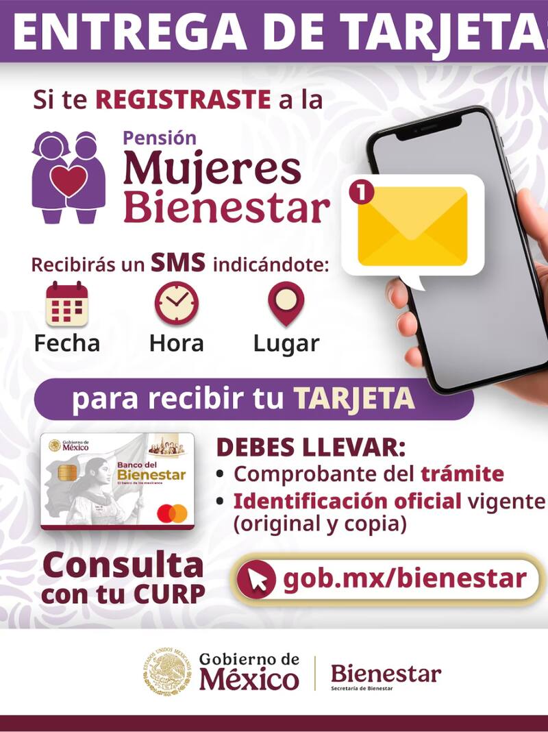 Así podrás conocer cuándo y dónde recogerás tu tarjeta del Banco del Bienestar. Foto: X: @A_MontielR