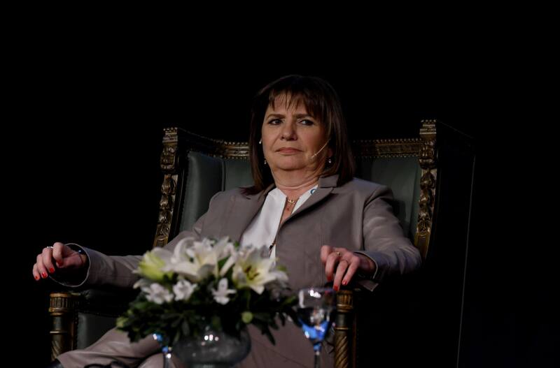 Patricia Bullrich en La Rural. (Pablo Añeli/Télam)