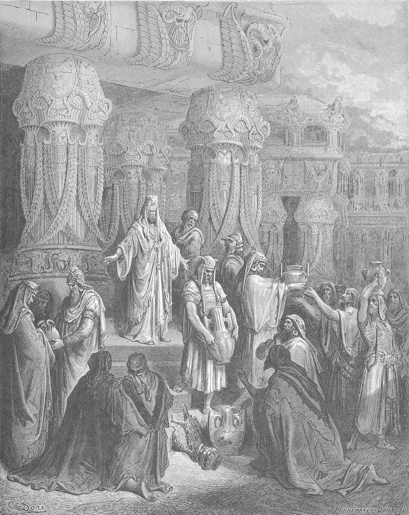 Ciro el Grande, rey persa que permitió a los judíos regresar a Palestina, retratado por Gustave Doré. (Fuente: Wikimedia Commons)