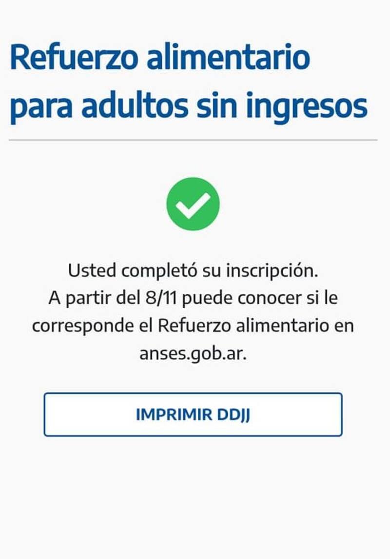 ANSES publicará desde el martes 8 de noviembre los resultados de evaluación al bono de Refuerzo Alimentario