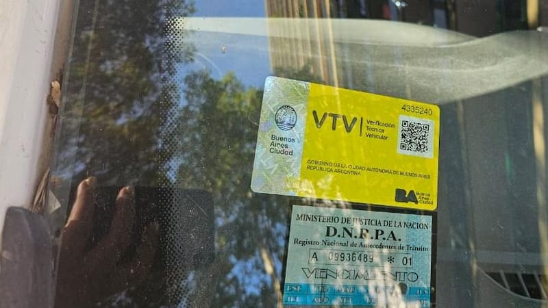 Nueva oblea de la VTV. (Fuente: @jotaleonetti).