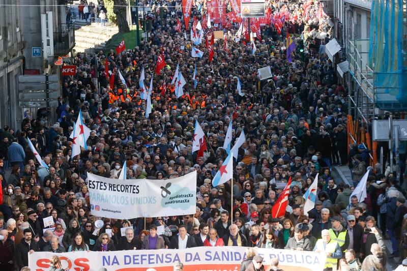 Marchas en apoyo a los trabajadores de Sanidad. (Foto: EFE).