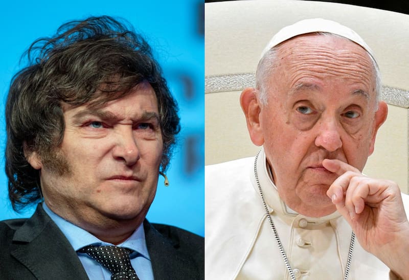 Javier Milei contra el Papa Francisco.
