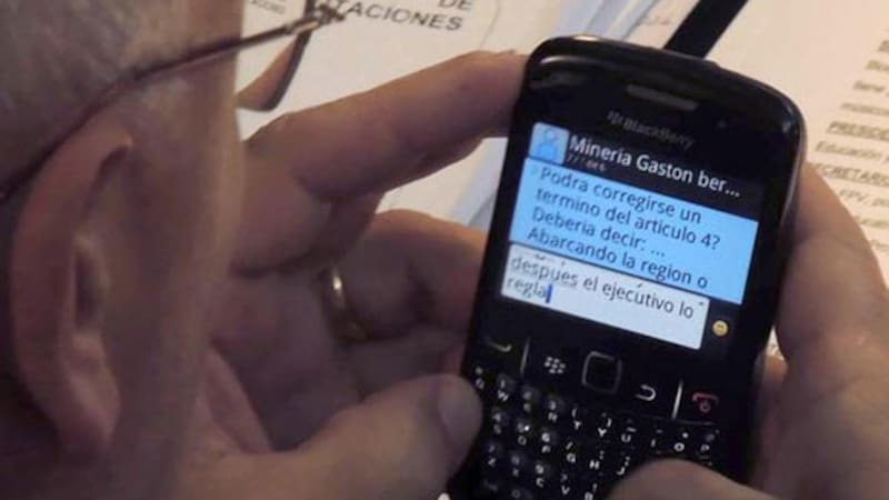 Diputado Gustavo Muñiz, ayer en plena sesión parlamentaria en Chubut