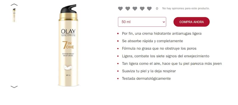 Total Effects 7 en 1 de Olay. (Foto: olay.es)