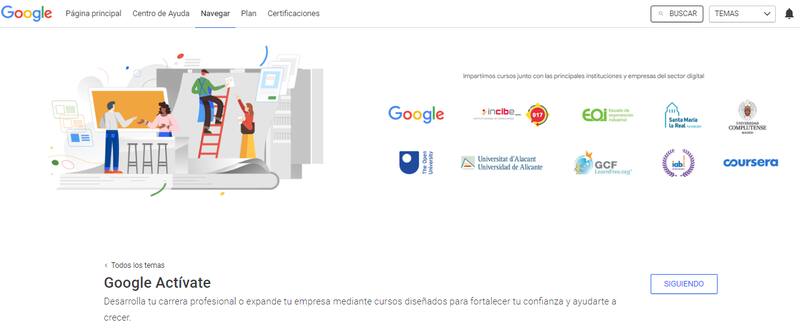 Google Actívate es una propuesta de Grow with Google.