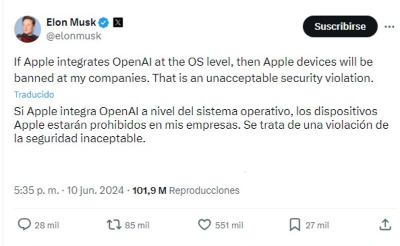 El cofundador de OpenIA expresó su descontento ante el acuerdo. Fuente: Archivo.