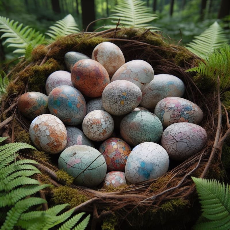 Ilustración de huevos. Fuente: Bing AI.