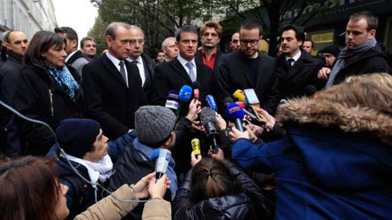 Ministro del Interior francés, Manuel Valls, tras el ataque al diario Liberation de París