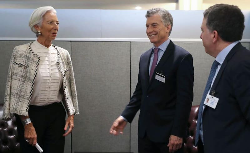 Lagarde, Macri y Dujovne, en tiempos de la firma de la polémica toma de deuda de Argentina con el Fondo