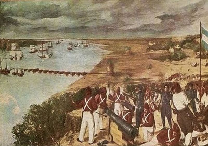 La Batalla de la Vuelta de Obligado tuvo lugar un 20 de noviembre de 1845.