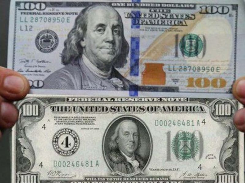 Comparación entre dólar actual y dólar cara chica. Fuente: Archivo.