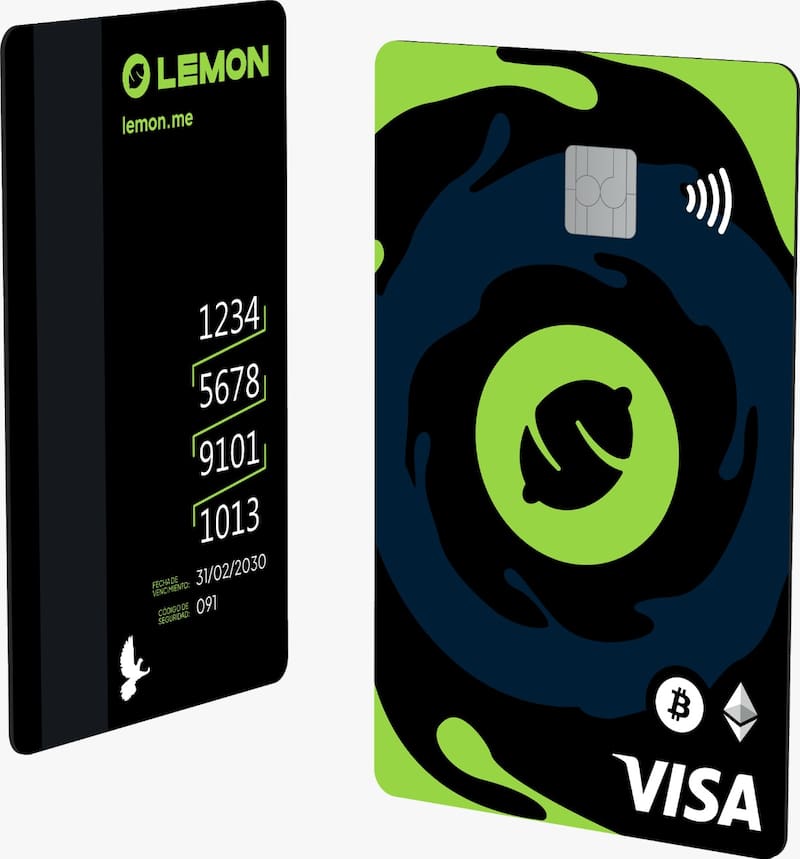 La tarjeta de Lemon que permite pagar con cripto o pesos y ofrece cashback.