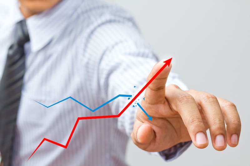 Un "split" de acciones es una división de los títulos de una compañía que cotiza en bolsa.