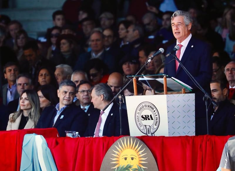 El presidente de la Sociedad Rural Argentina (SRA) Nicolás Pino.