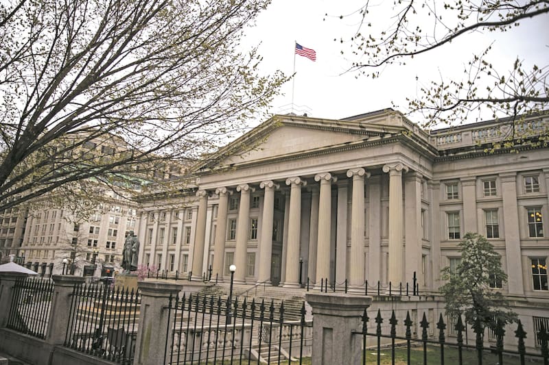 El Tesoro de Estados Unidos. Fuente: archivo.