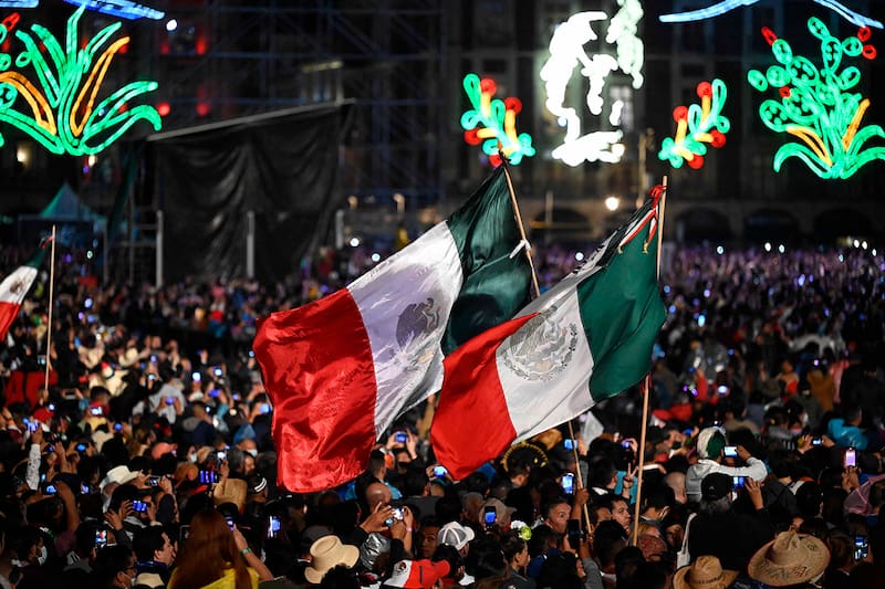 Celebración de la Independencia de México. Fuente: archivo.