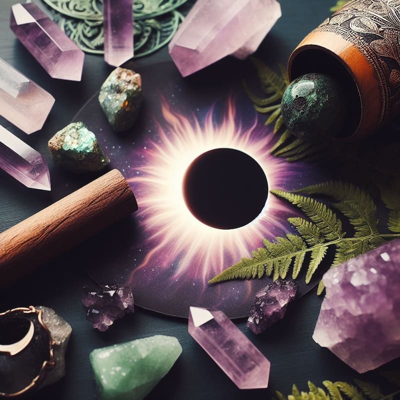 Rituales para el día del eclipse. Fuente: Bing AI.