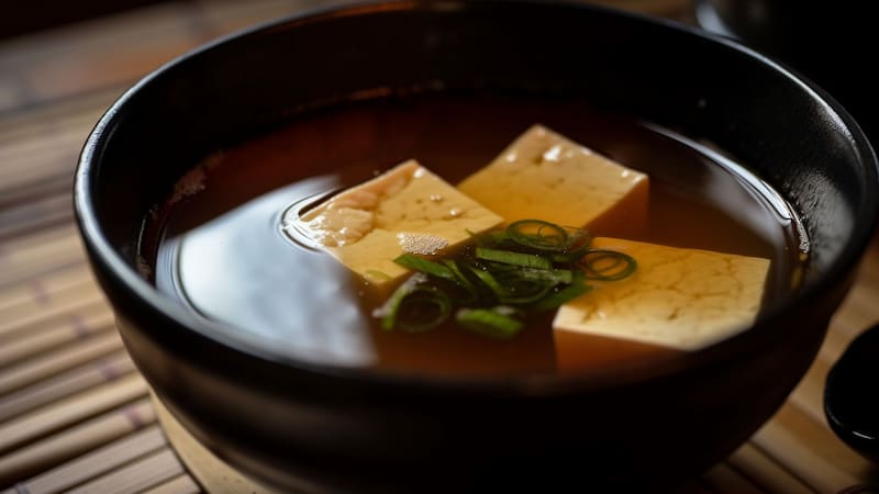 La receta combina caldo de verduras, tofu, miso blanco, salsa de soja y verduras para conseguir una comida caliente y económica. Imagen ilustrativa.