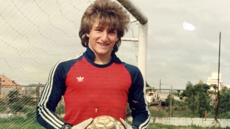 Milei fue arquero de la Categoría '70 del Club Atlético Chacarita