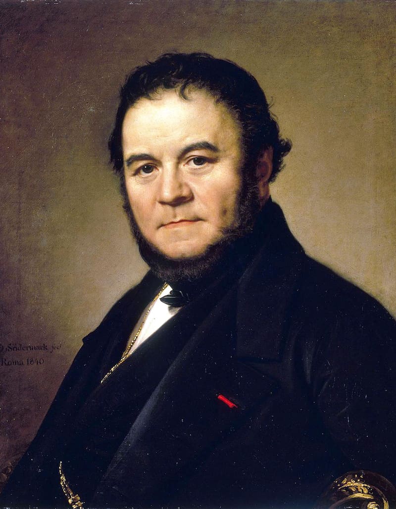 Stendhal, seudónimo de Marie-Henri Beyle, fue un aclamado escritor francés del siglo XIX, conocido por sus novelas "Rojo y negro" y "La Cartuja de Parma", que exploran la psicología y la complejidad de la vida y el amor. (Imagen: Wikimedia Commons)