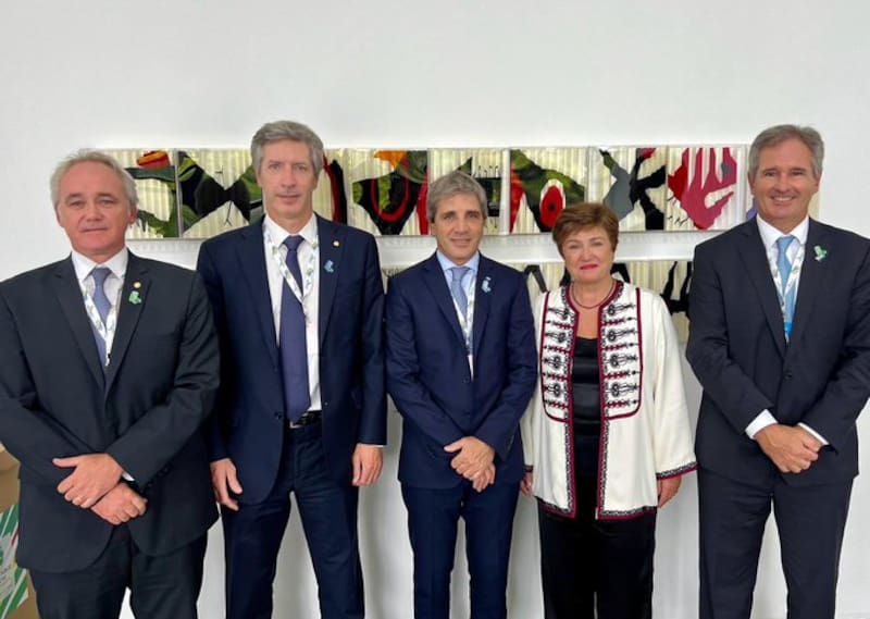 Werning junto a Bausili, Caputo y Quirno, con Georgieva en el G20 de Brasil