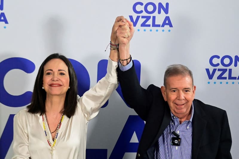 Corina Machado y Edmundo Gonzalez.