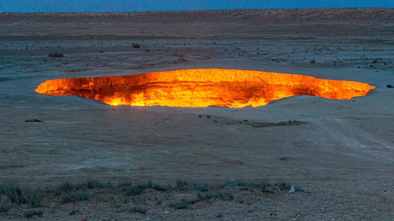 Las Puertas del Infierno en Turkmenistán. Fuente: Shutterstock.