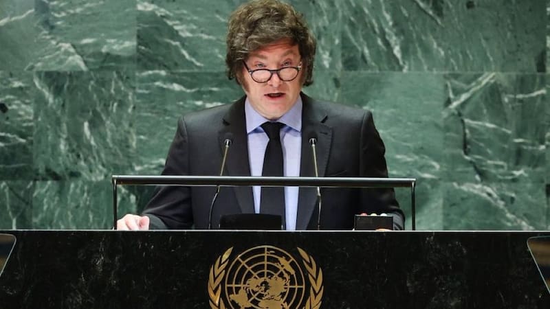El presidente en la sede del organismo en Nueva York.