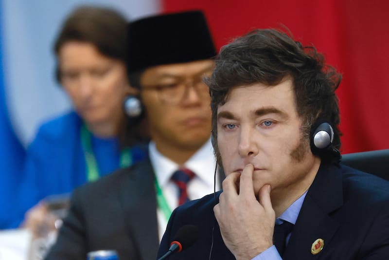 Javier Milei presente el G20 en Río de Janeiro.