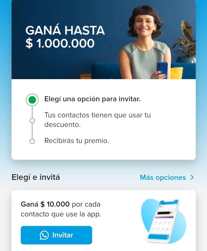 Mercado Pago ofrece la posibilidad de ganar hasta $ 1.000.000 con su sistema de usuarios referidos.