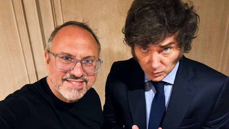 Diego Valenzuela con Javier Milei