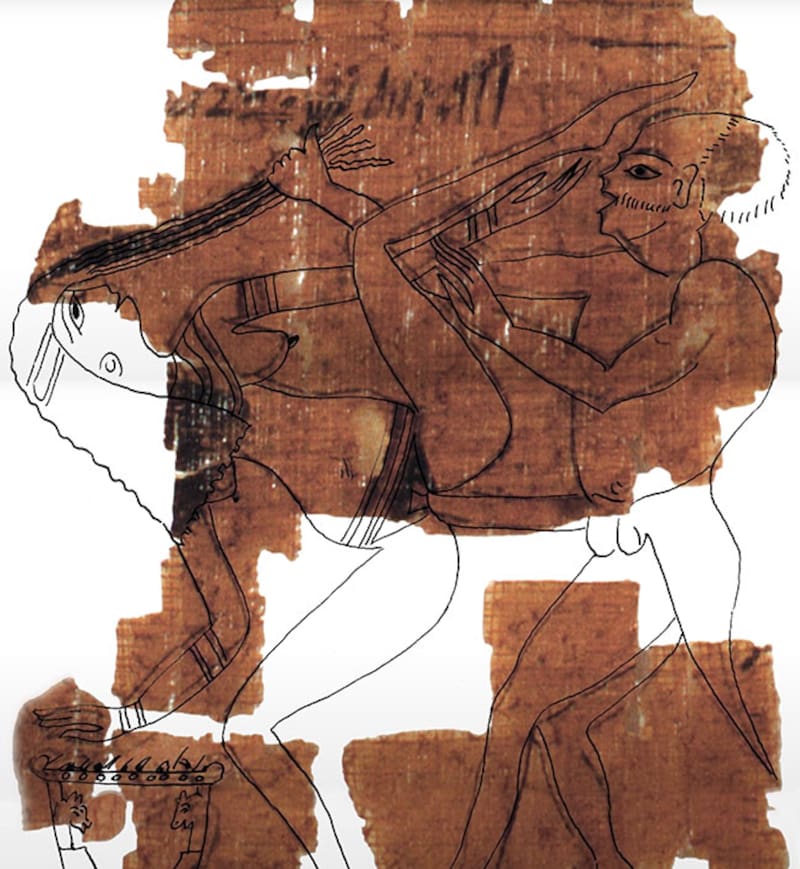 El papiro erótico de Turín: el lado sensual del Antiguo Egipto que la historia prefirió olvidar. (Imagen: Museo Egipcio de Turín)