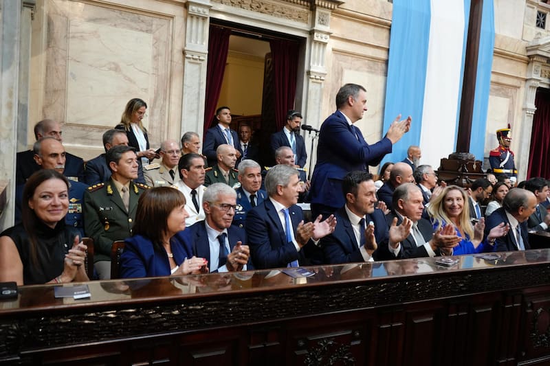 El Gabinete de Milei en la apertura de las sesiones ordinarias 2025.