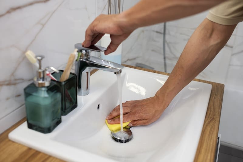 El sarro en el lavamanos es uno de los problemas más comunes en el baño.