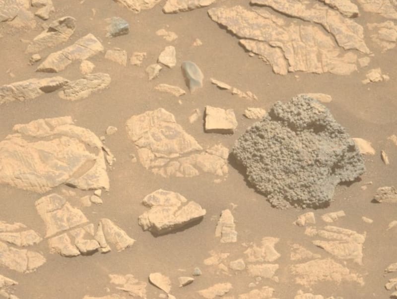 Esta formación podría haberse desplazado desde otra zona del planeta. Foto: NASA/JPL-Caltech/ASU