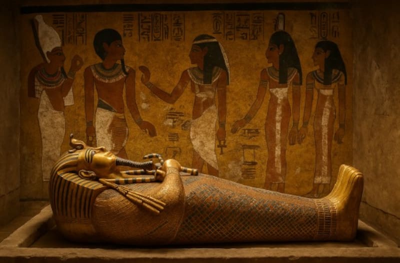 Tumba de faraón. (Fuente: IA)