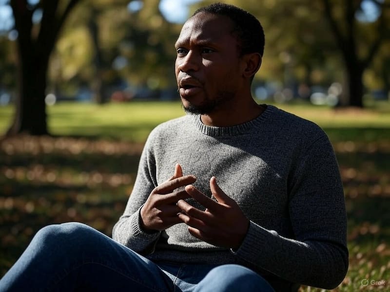 Hablar solo no siempre es señal de alerta (Fuente: Grok).