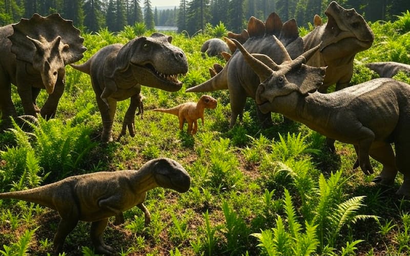 Los dinosaurios herbívoros estudiados presentaban grandes distinciones dentro del sector del vegetal que consumía cada uno. Fuente: archivo.