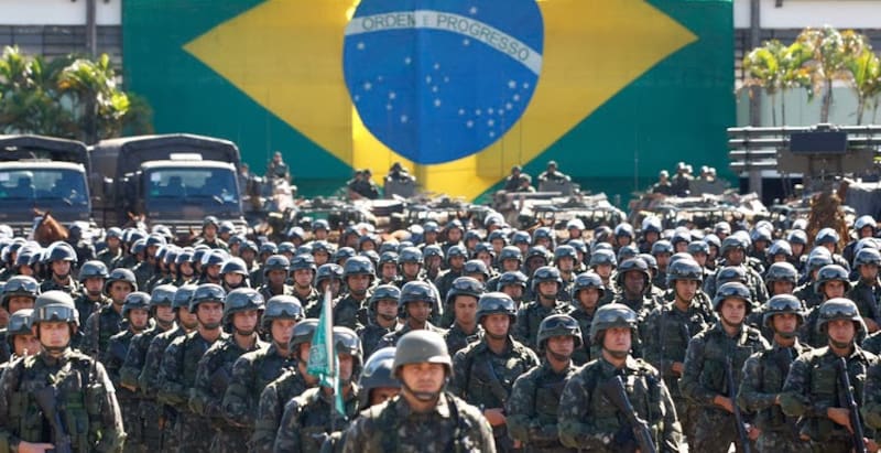 Brasil tiene el ejército más poderoso de América Latina y busca proyectar su influencia en el mundo. Fuente: Archivo.